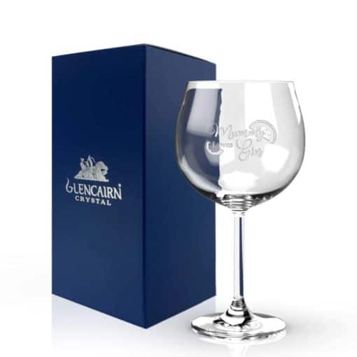 Jura Gin Goblet | "Mummy Loves Gin" | Gin Glass Gift Set