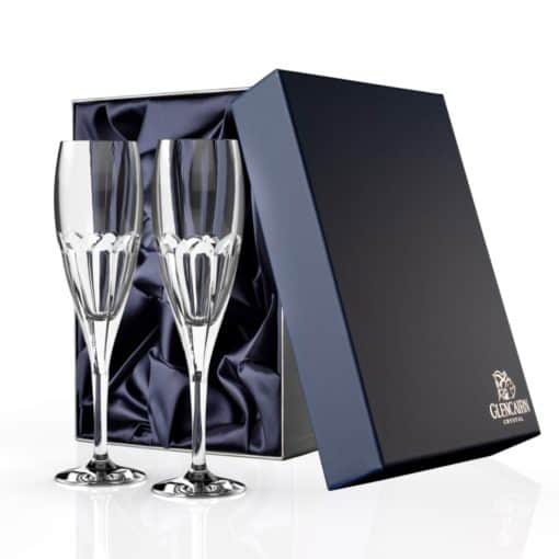 Lewis Champagne Flutes Set of 2 | Crystal Champagne Flutes