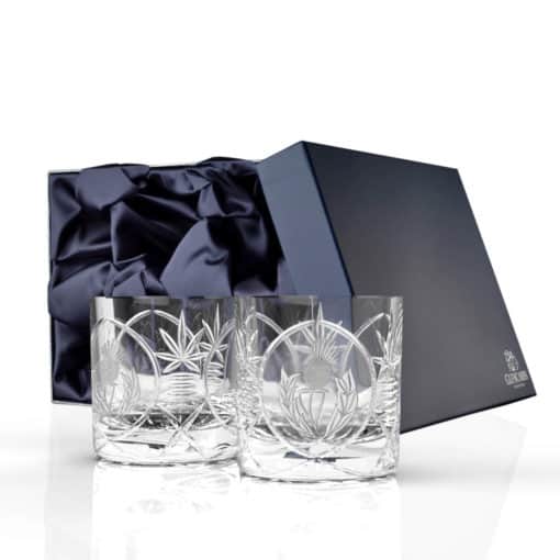 Bothwell Whisky Tumbler | Thistle Cut Set of 2