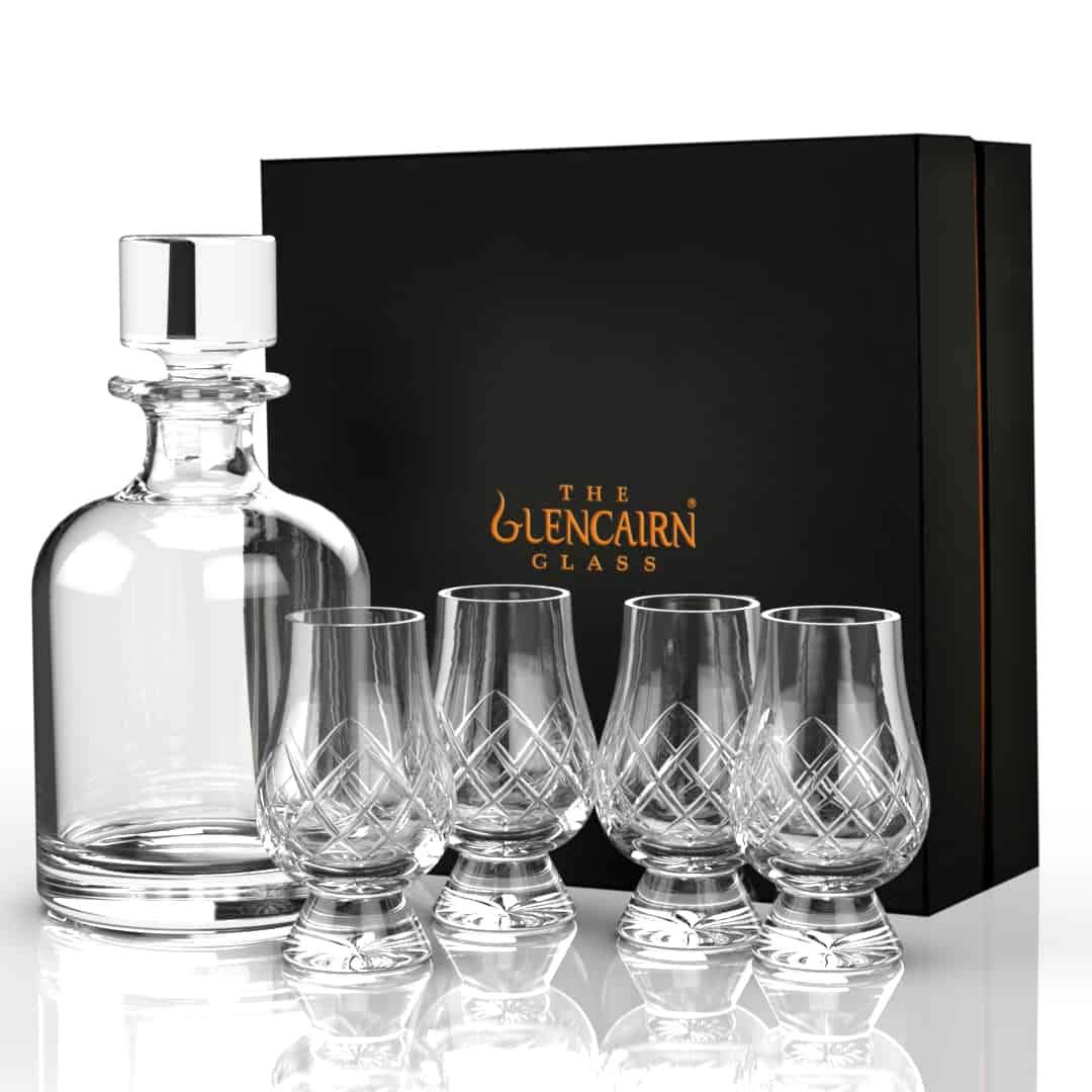 Glencairn Whisky Decanter Gift Set with Cut Glasses